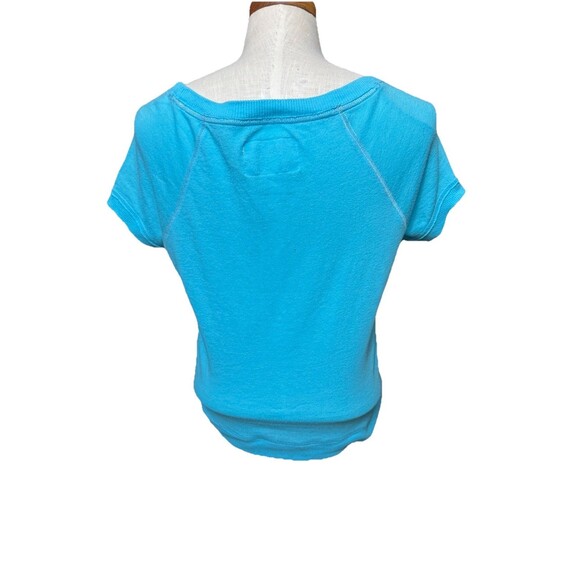 Y2K Aeropostale Light Blue Tee with Kangaroo Pocket Size Medium GUC Vintage - Picture 5 of 8